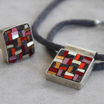 Mosaic jewelry: CC jewels collection, "Tessuto antico" pendant #13 and ring #11