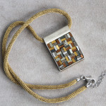 Mosaic jewelry: CC jewels collection, pendant "Tessuto antico" #15