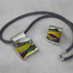 Mosaic jewelry: CC jewels collection, "Vibrazioni" pendant #13 and ring #11