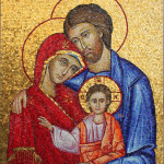 "Sacra Famiglia"(Holy Family), 2015. Realized for Scuola Mosaicisti del Friuli. 100 x 150 cm