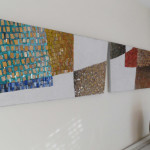Laura Carraro, "Terra e cielo" (Earth and sky), 2014. 220 x 50 cm ca.