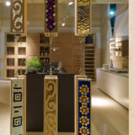 Mosaic inserts for Sine Tempore kitchen, Valcucine. Salone del mobile, Milano, 2014. ©Valcucine