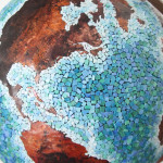 detail of "Mappamondo" (Globe), 2017